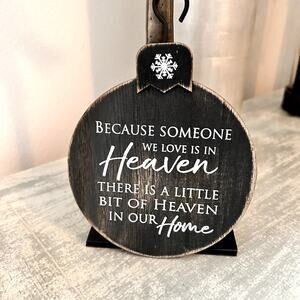 Adams & Co. "Because someone We Love is in Heaven" Wooden Christmas Ornament